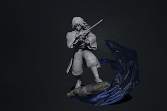 fix stl file repair,3d anime statue for print,dragon ball toy sculpt,obj figure