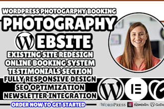photography website photographer portfolio website photography landing page