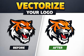 vectorize your logo or image into clean illustrator vector