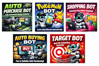 build uto buying bot, checkout bot, shopping bot, pokemon bot, auto purchase bot