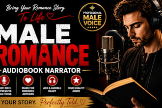 narrate your romance, fantasy novel audiobook and producer for acx audible
