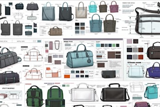 design professional handbag, backpack and bag tech pack for production