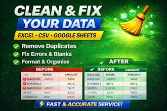 remove duplicates, clean and format excel data fast