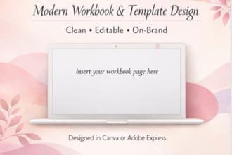 design a modern workbook or template for your business