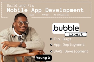 design bubble mobile custom app bubble io saas  expert webapp bubble developer