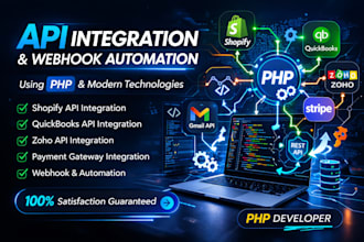 build API integration, automation, and webhook system