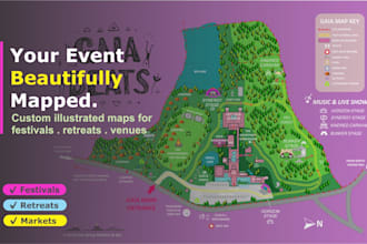 design a unique and visually engaging map for your festival, event or venue