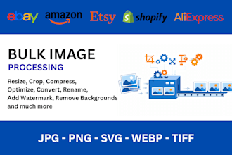 bulk resize, crop, compress and optimize images for ecommerce and websites