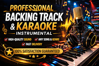 create professional karaoke or backing track instrumental