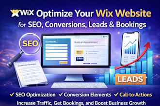 optimize your wix website for SEO, conversions, leads and bookings