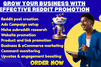 do reddit SEO post thread and comment to promote brand website ai app product
