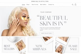 design skincare shopify store shopify beauty skincare store design