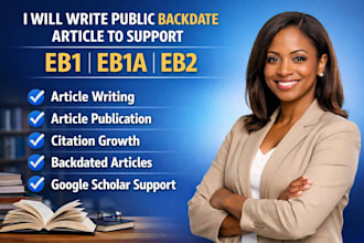 backdated article increase citation support eb1, eb1a, google scholar
