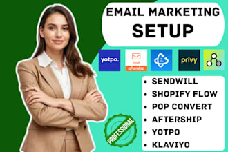 setup, sendwill, shopifyflow, popconvert, privy, aftership, yotpo, klaviyo