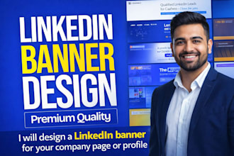 design linkedin banner, cover, header for your company page