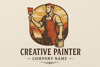 do creative painter vintage logo with creative concepts