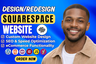 develop squarespace website, design or redesign squarespace website development