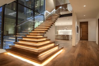design cgi 3d main gate, 3d steel staircase design