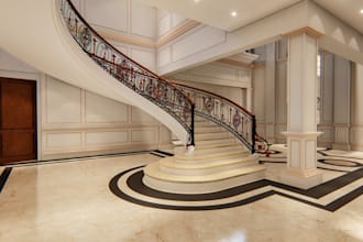 design cgi 3d permit steel staircase with 2d drawing design