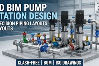 design 3d bim water infrastructure, piping layouts, and pump stations