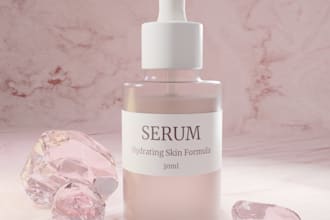 create realistic 3d cosmetic product renders