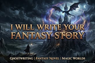 ghostwrite a fantasy ebook, magical adventure or fantasy novella