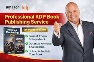 format your ebook and paperback for amazon KDP, lulu, ingramspark, and kobo