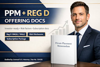 draft your private placement memorandum ppm and reg d as an attorney