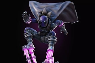 fix stl file for 3d print,3d mini statue,anime kickstarter figure,action figure