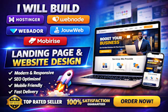 build hostinger webnode webador jouwweb mobirise landing page website design