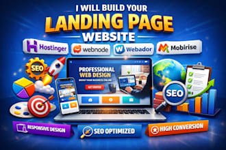 build hostinger webnode webador jouwweb mobirise landing page website design