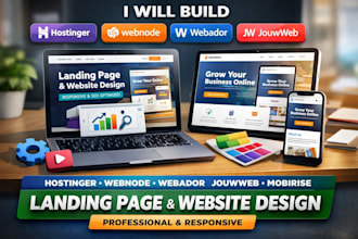 build hostinger webnode webador jouwweb mobirise landing page website design