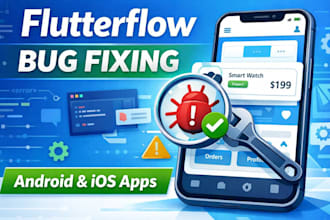 fix flutterflow bugs and app errors fast