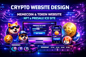 design crypto, nft, meme coin, token or pepe wordpress website