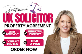 be UK solicitor for commercial lease property agreement contract drafting