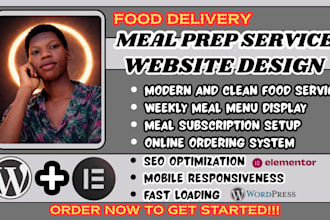 meal prep website, food delivery website, healthy meal website