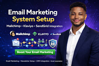 do mailchimp, klaviyo sendgrid newsletter, CRM integration, email deliverability