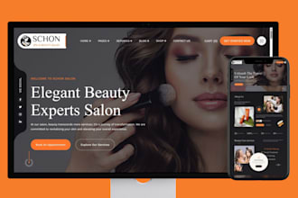 design beauty website hair extension website saloon booking website beauty store