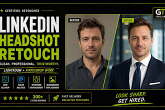 retouch your linkedin headshot and executive business portrait