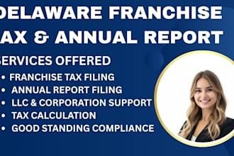 file delaware franchise tax and annual report for US corporations