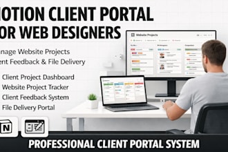 build a notion client portal for freelance web designers to manage projects