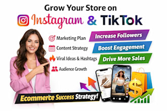 create marketing plan content strategy to grow your store instagram tiktok