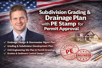design pe stamp civil engineering subdivision grading and drainage plan