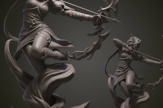 sculpt 3d character miniature figurine statue for 3d printing