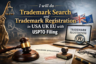do trademark search and trademark registration in USA denmark UK professionally