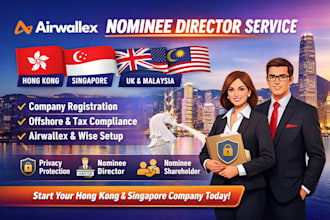 airwallex nominee director for hong kong and singapore company registration