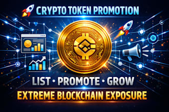 promote crypto token, memecoin and web3 project to real investors, token listing