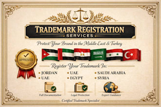 register your trademark in jordan, uae, egypt, saudi arabia, syria, turkey