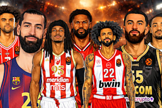 create a custom sports cartoon illustration