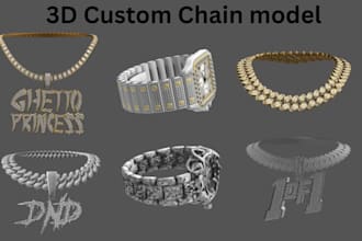 create 3d custom roblox ugc wearable accessories, chain model props and ugc item